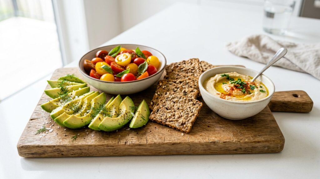 natural gut health foods on a snack board natural gut health foods on a snack board