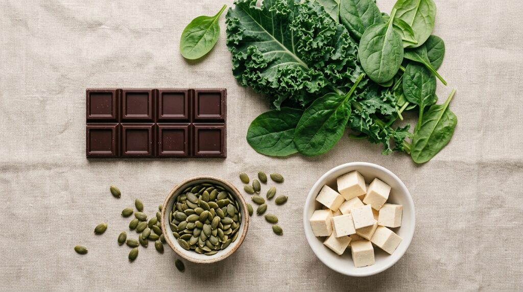 variety of iron rich foods