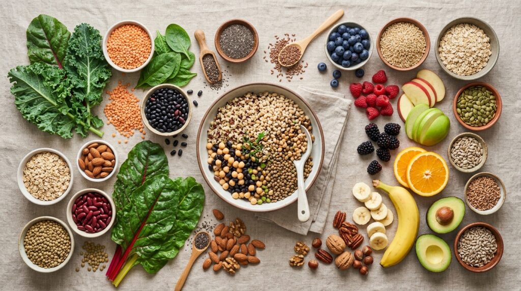 variety of high-fiber foods for a healthy gut variety of high-fiber foods for a healthy gut