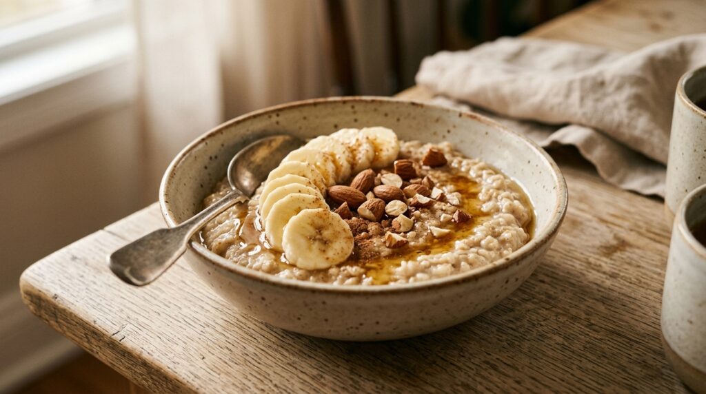 oatmeal and banana as evening foods for better sleep