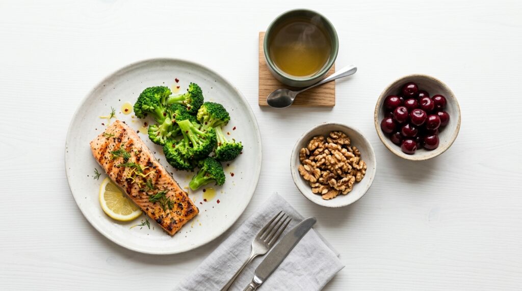 anti-inflammatory foods for joint health flat lay