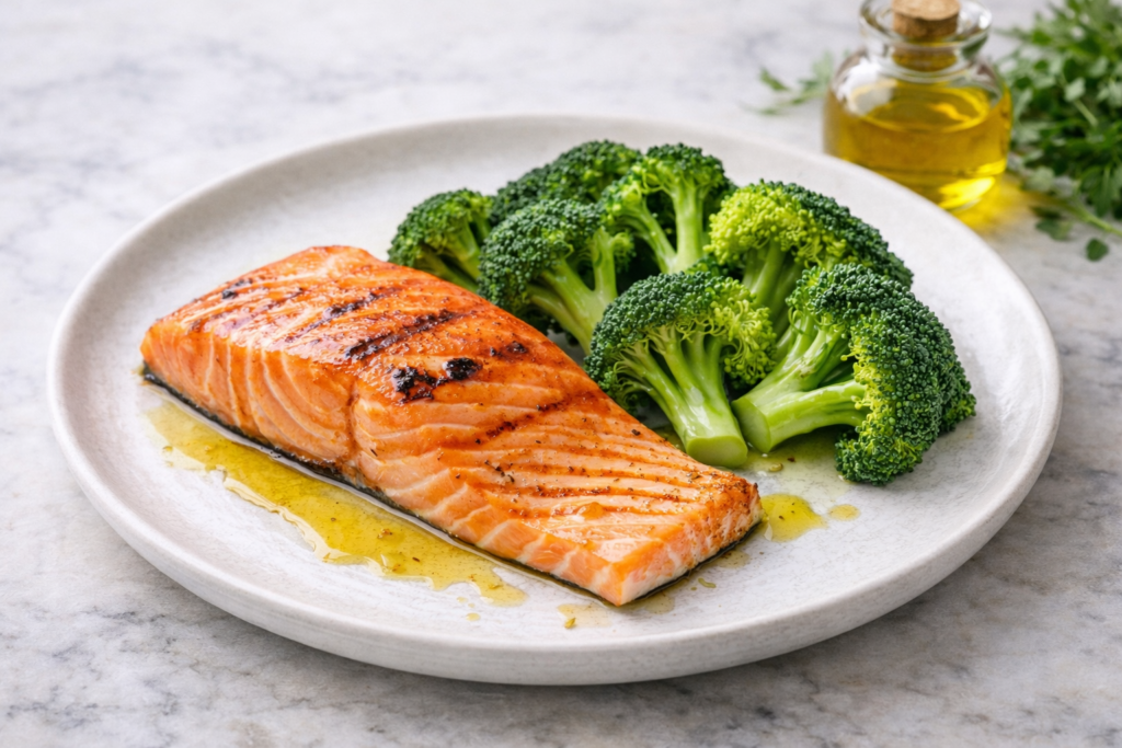 salmon and broccoli for liver health salmon and broccoli for liver health