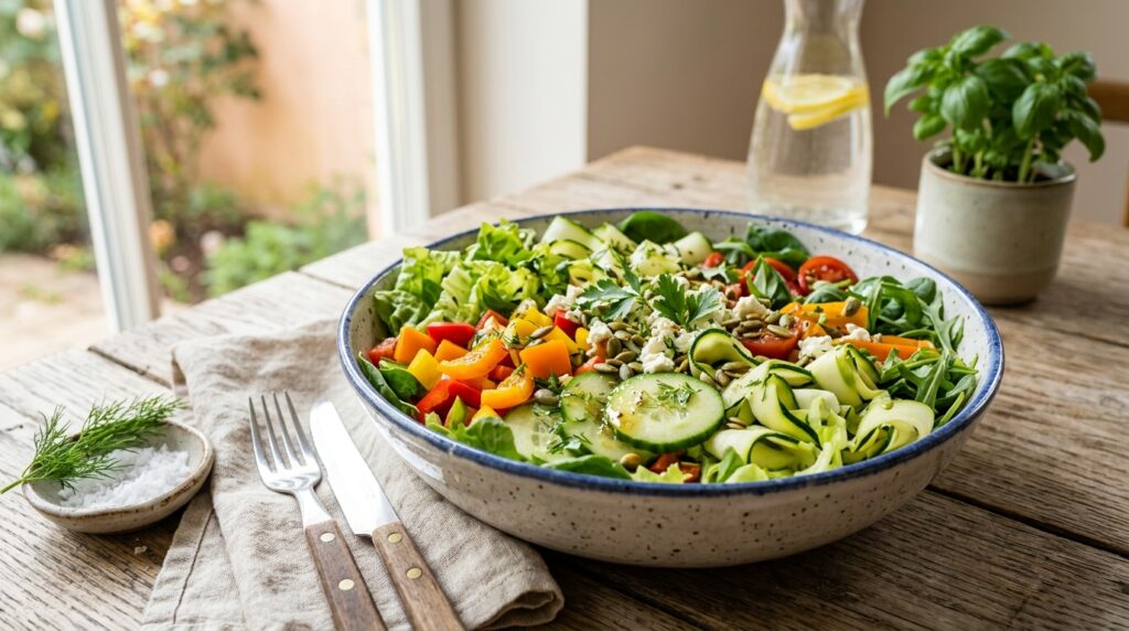 high volume low calorie salad vegetables